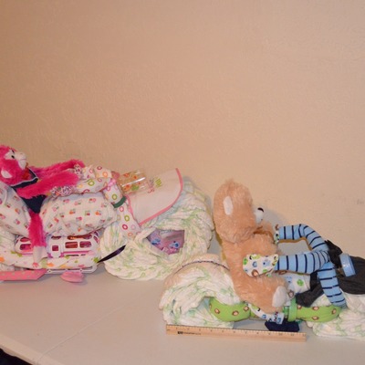 Large motorcycle diaper cake