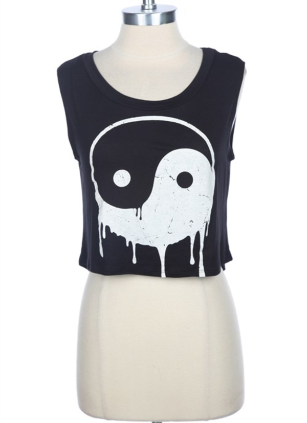 Philosophy Crop Tee - Black