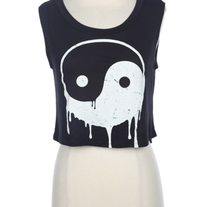 Philosophy Crop Tee - Black