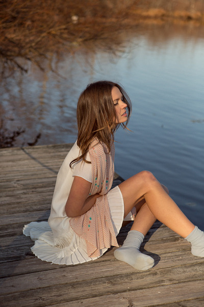 A PEACE TREATY Chojou Coral Silk Scarf - ONLY 1 LEFT!