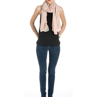 A PEACE TREATY Chojou Coral Silk Scarf - ONLY 1 LEFT! - Thumbnail 2