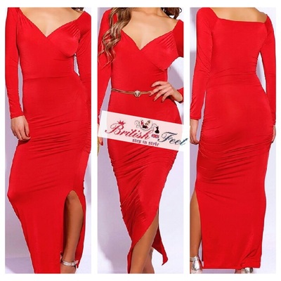 Red hot maxi dress