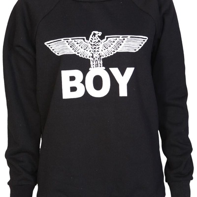 Boy print sweatshirt/black