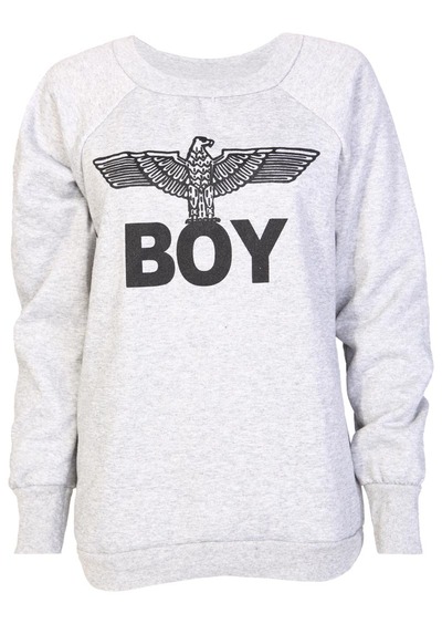 Boy print sweatshirt/grey