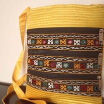 100 percent hand embrodered iPad Mini Sleeve Sling: Neon Yellow