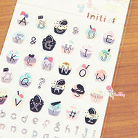 Cafe Sweets Alphabet Squishy Puffy Stickers  - Thumbnail 1