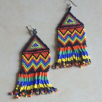 100 percent hand-made beaded earrings 