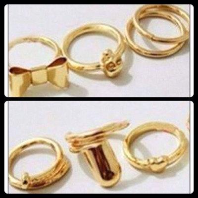 7 piece midi ring set-tde