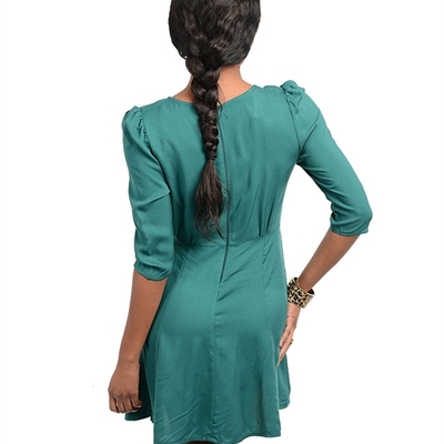 Green vintage flare dress