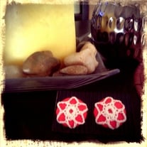 Vermillion Lace earrings