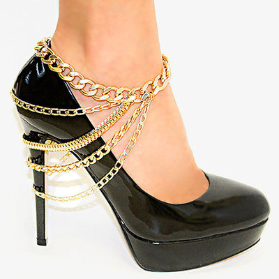 Multi-chain drop heel chain