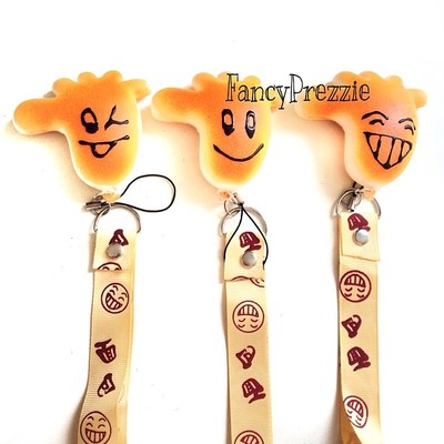 Leggie Bun Squishy With Lanyard Strap