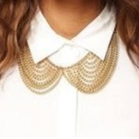 Multi-layer Rounded Chain Collar Necklace - Thumbnail 1
