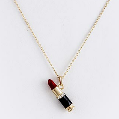 Charming Lipstick Necklace