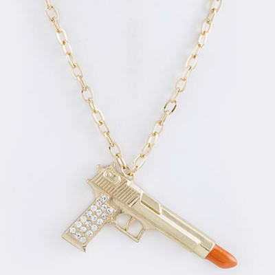 Lipstick gun charm necklace - Thumbnail 5