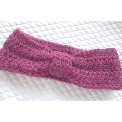 Bow headband in maroon - Thumbnail 3