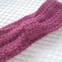 Bow Headband in Maroon - Thumbnail 1