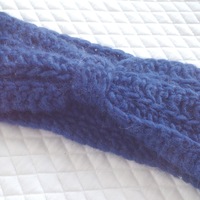 Bow Headband in Dark Blue  - Thumbnail 1