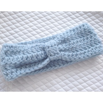 Bow Headband in Baby Blue 