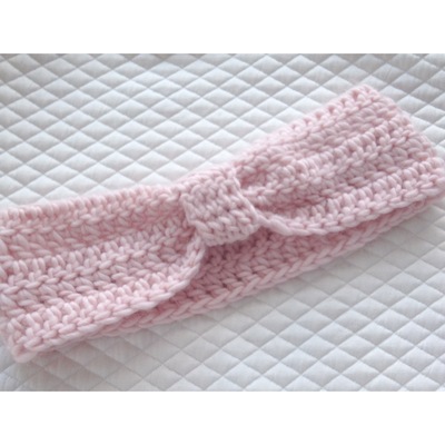 Bow Headband in Light Pink 