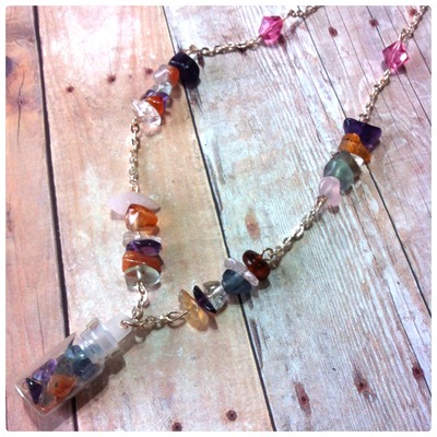 {necklace} beach glass