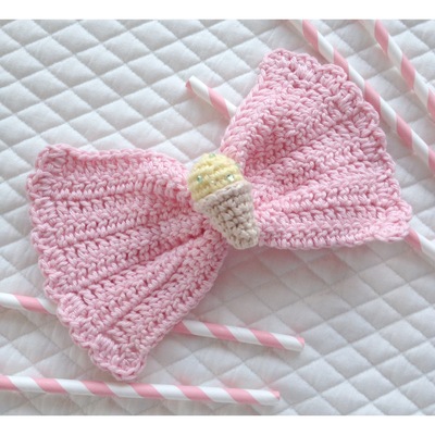 Ice cream hair bow 