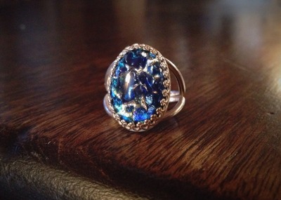 Cobalt Blue Opal Ring