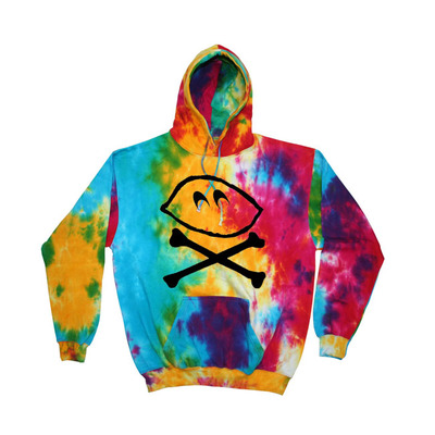Logo tie dye hoodie