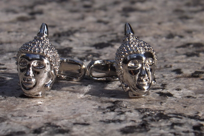 Silver Buddha Cufflinks