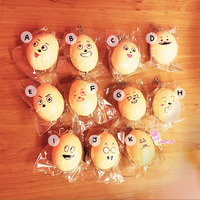 Egg Faces Squishy Charm (cute and weird) - Thumbnail 1