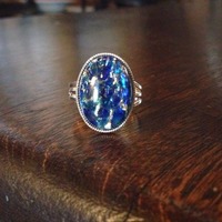 *SALE* Cobalt Blue Opal Ring - Thumbnail 1