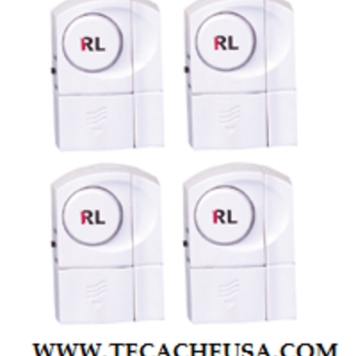 Wireless door chime alarm system (diy), set of 4