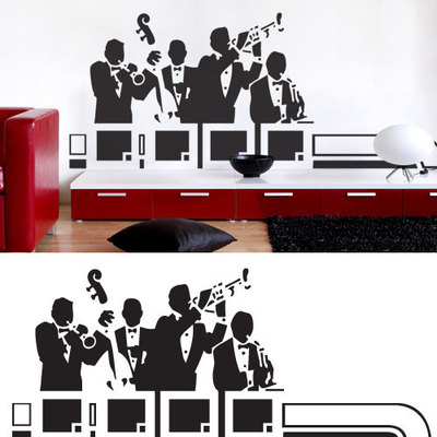 Jazz vintage band vinyl wall decal 