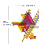 Color Lines Triangles Mid Century Modern Abstract Decal - Thumbnail 1