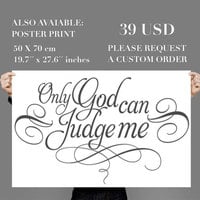 Only God Can Judge Me 2Pac Quote Sticker Home Decor - Thumbnail 2