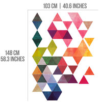 Mid Century Modern Danish Multi Colored Triangles Minimalist  - Thumbnail 2