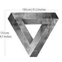 Impossible Triangle Cement Mid Century Modern Decal - Thumbnail 1