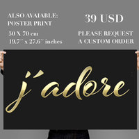 J'Adore Dior Fashion Quote Wall Sticker Decoration - Thumbnail 1