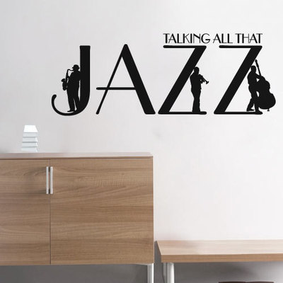 Talking Jazz Quote Decal for Housewares
