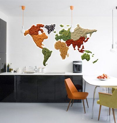 Spicy World Map Wall Sticker