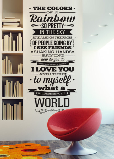 Wonderfull World Wall Decal Lyrics Sticker Quote 