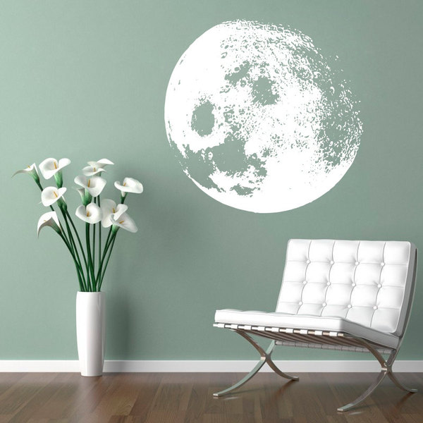 Moon Home Decor Urban Sticker Vinyl Wall Decal