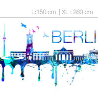 Berlin Skyline Watercolor City Art Print Decal - Thumbnail 1
