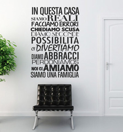 In Questa Casa Decal Quote Wall Text