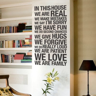 In this house quote sticker home decor for housewares 