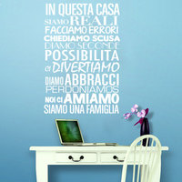 In Questa Casa Decal Quote Wall Text - Thumbnail 1