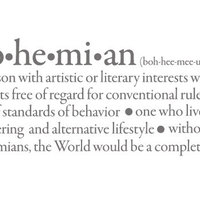 Bohemian Meaning Wall Art Sticker Text - Thumbnail 1