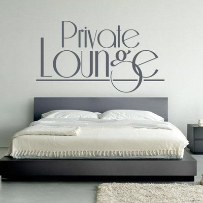 Private lounge typography sticker home decor 