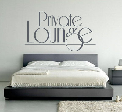Private Lounge Typography Sticker Home Decor 