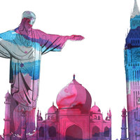 World Travel Watercolor Decal for Housewares  - Thumbnail 2